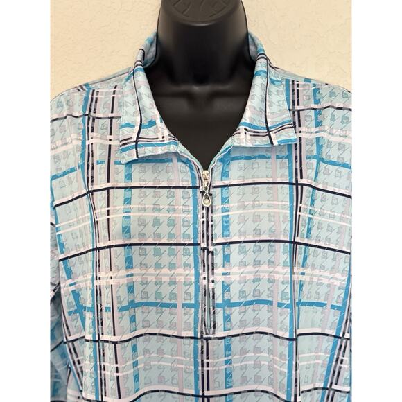 San Soleil UPF Golf Top 1/4 Zip Long Sleeve Pickleball Tennis Outdoor, XL - Picture 8 of 12